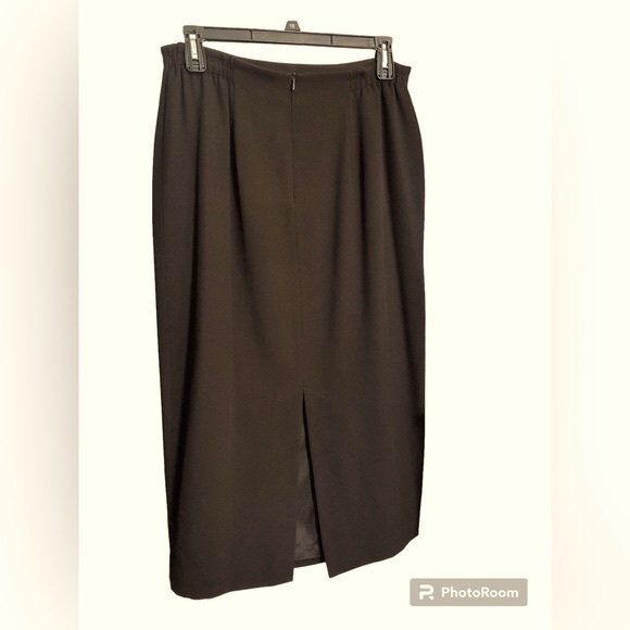 Rena Rowan 3-Piece Suit Jacket Skirt Faux Fur Removable Collar Brown - Picture 5 of 16